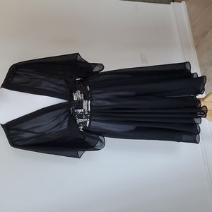 Sheer beaded dress overlay swimsuit coverup - Size S - ark & co